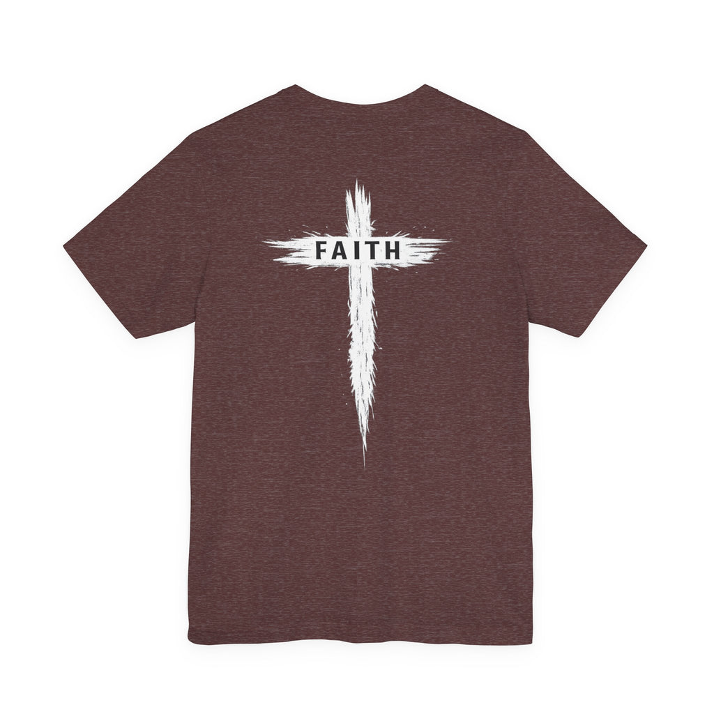 Faith Cross T-Shirt — Cross Front & Back Christian Tee