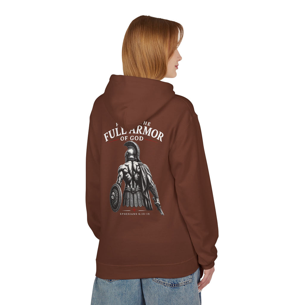 Armor of God Hoodie — Christian Cross Faith Pullover ("Put On The Full Armor of God")