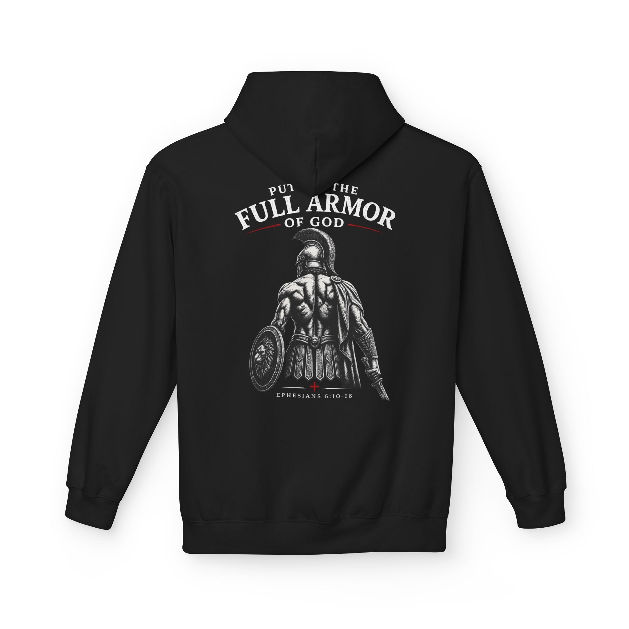 Armor of God Hoodie — Christian Cross Faith Pullover ("Put On The Full Armor of God")