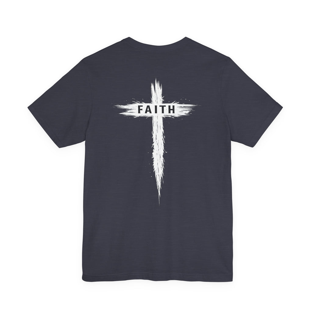 Faith Cross T-Shirt — Cross Front & Back Christian Tee
