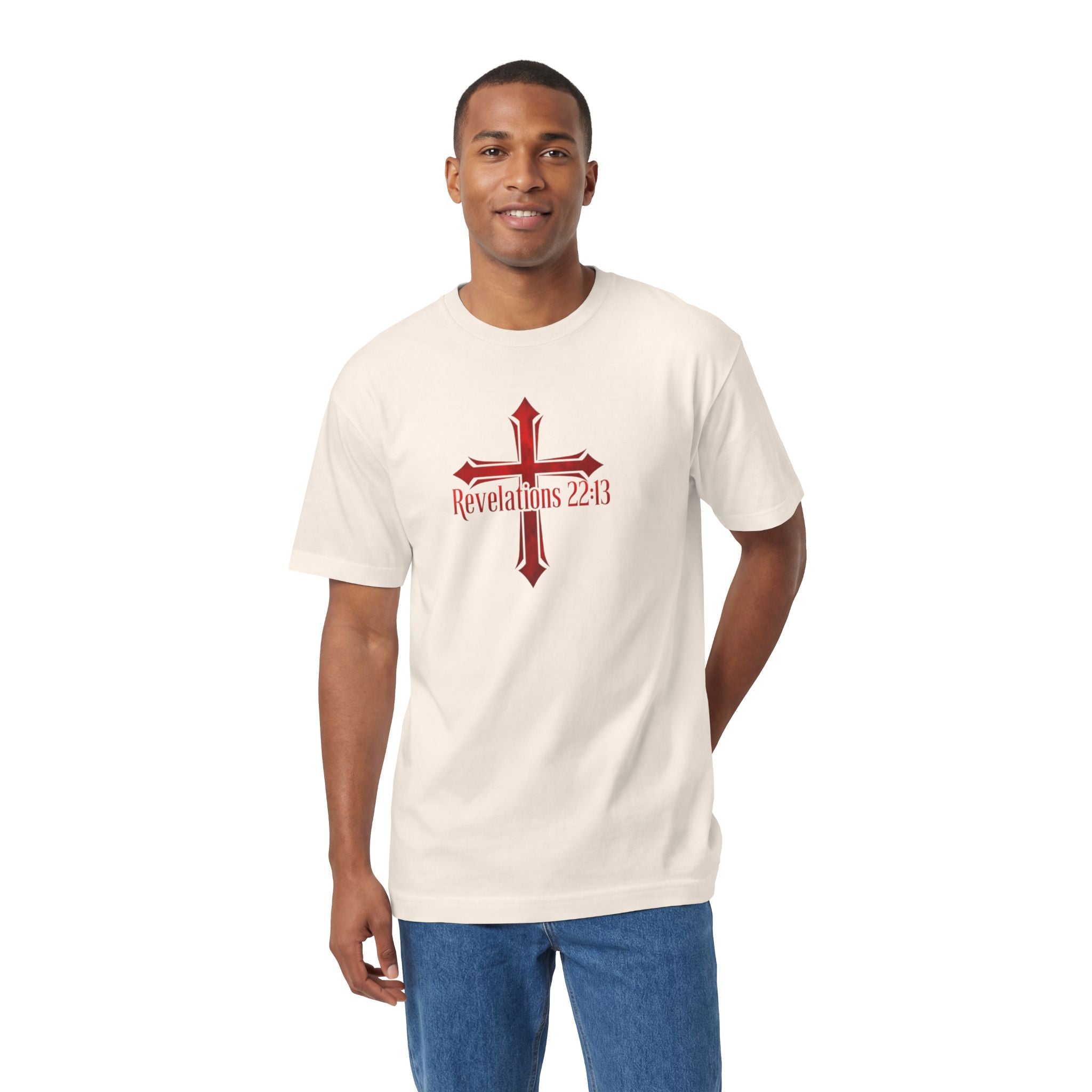Revelations 22:13 Cross Tee — Revelations Knight Christian Graphic T-Shirt