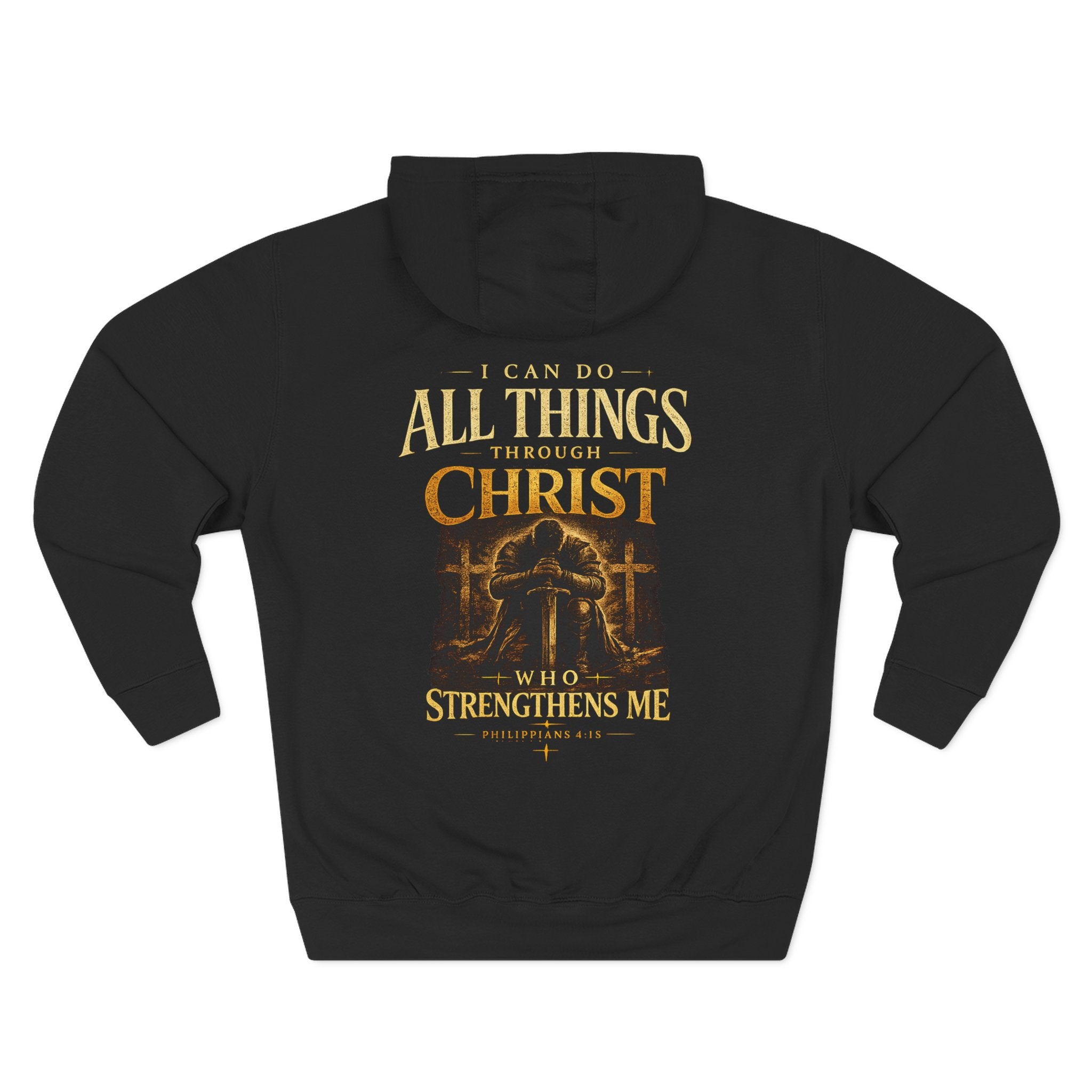 Faith Hoodie — "I Can Do All Things Through Christ" Christian Pullover
