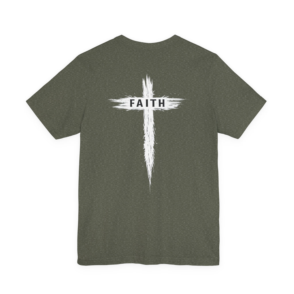 Faith Cross T-Shirt — Cross Front & Back Christian Tee
