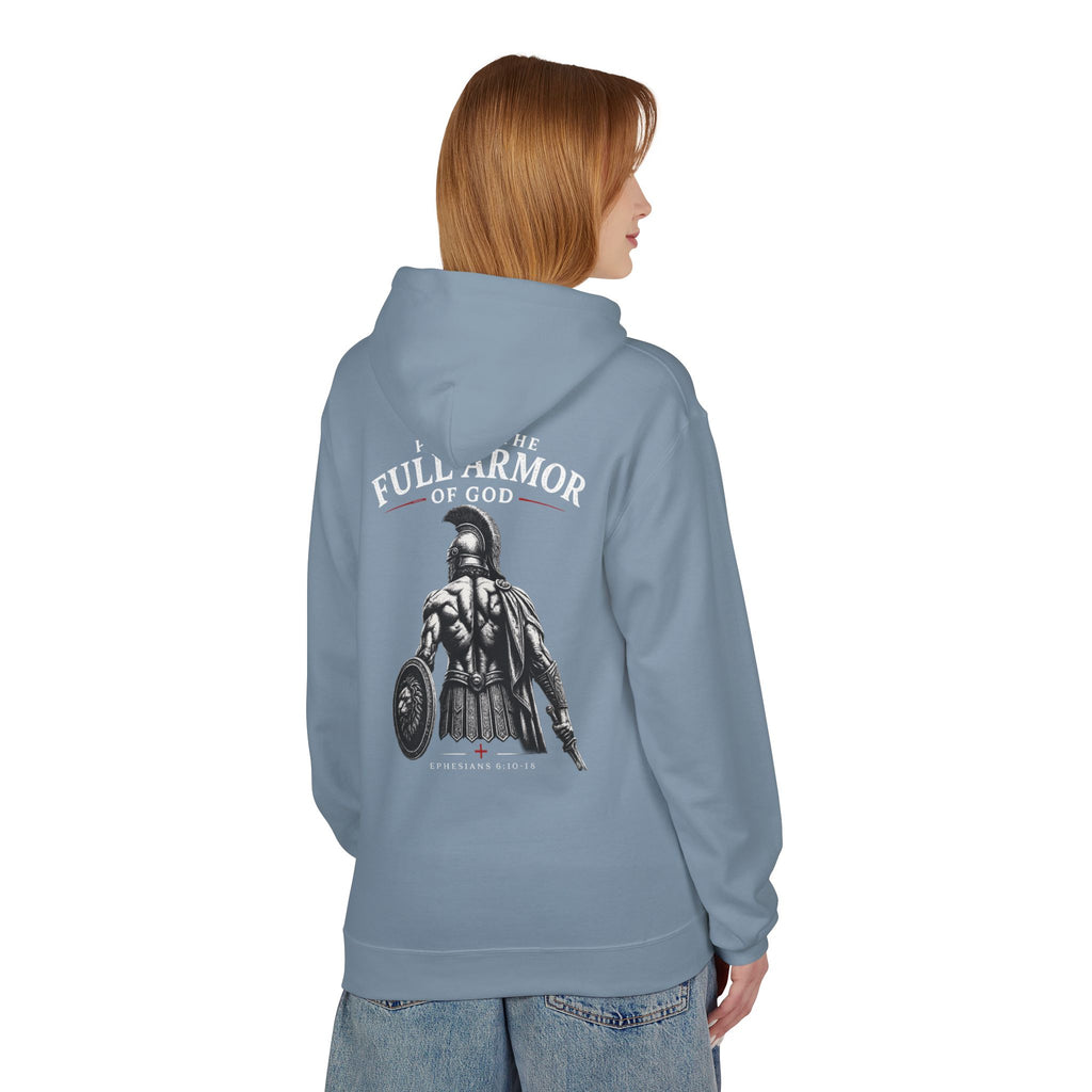 Armor of God Hoodie — Christian Cross Faith Pullover ("Put On The Full Armor of God")