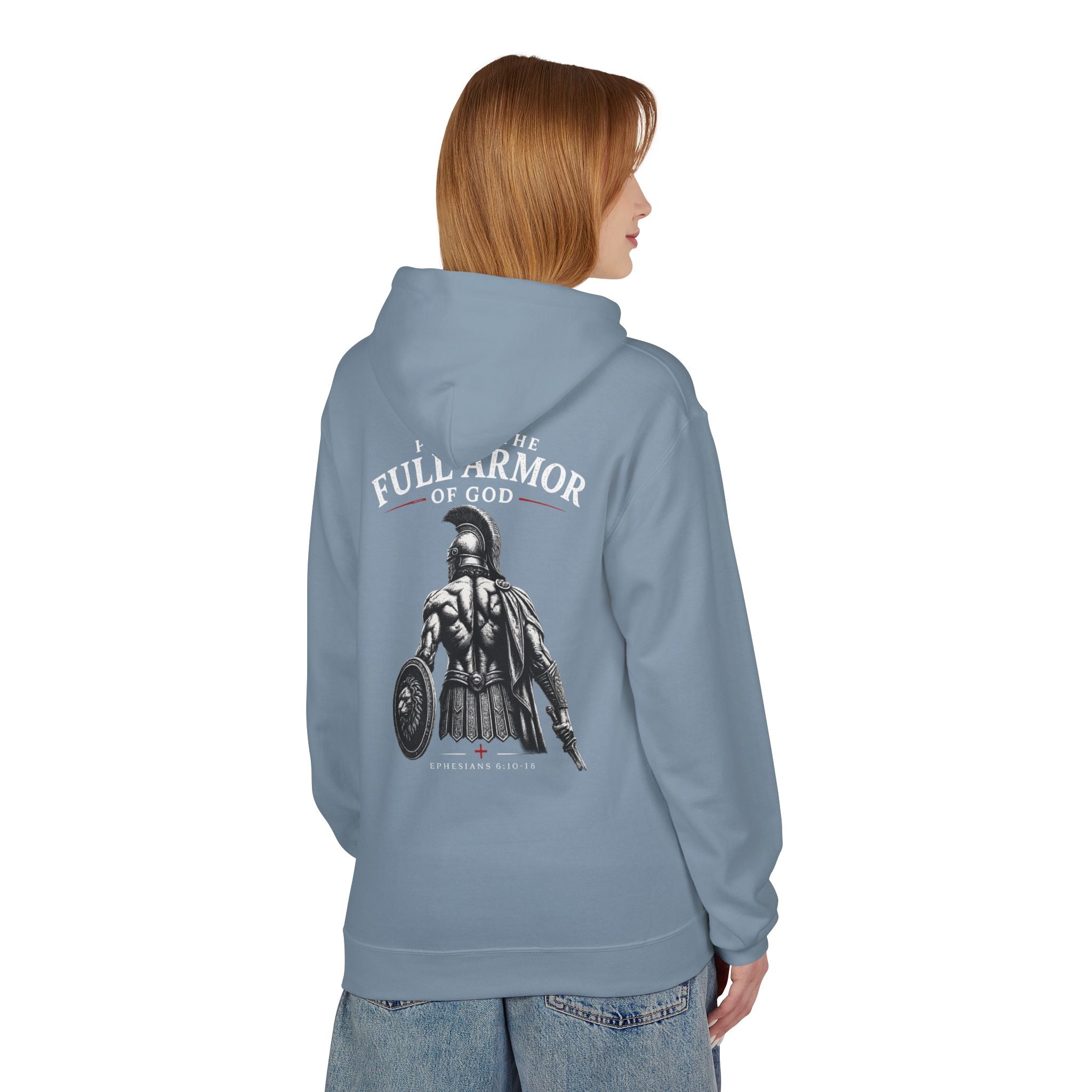 Armor of God Hoodie — Christian Cross Faith Pullover ("Put On The Full Armor of God")