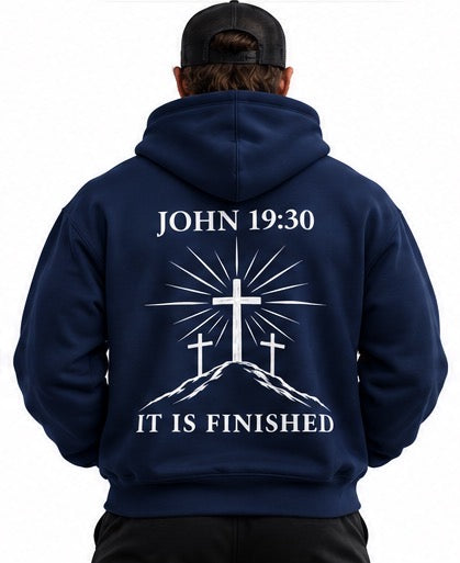 “John 19:30 It Is Finished”Heavyweight Pullover Hoodie