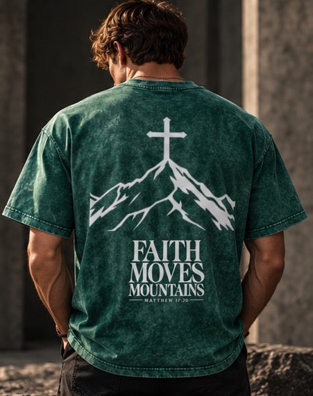 Temple Forged “Faith Moves Mountains” Vintage Wash Tee