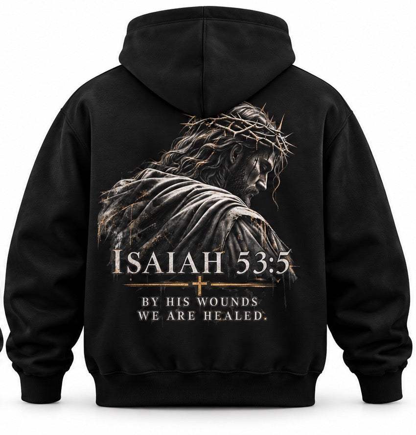 Temple Forged “By His Wounds” Isaiah 53:5 Graphic Hoodie