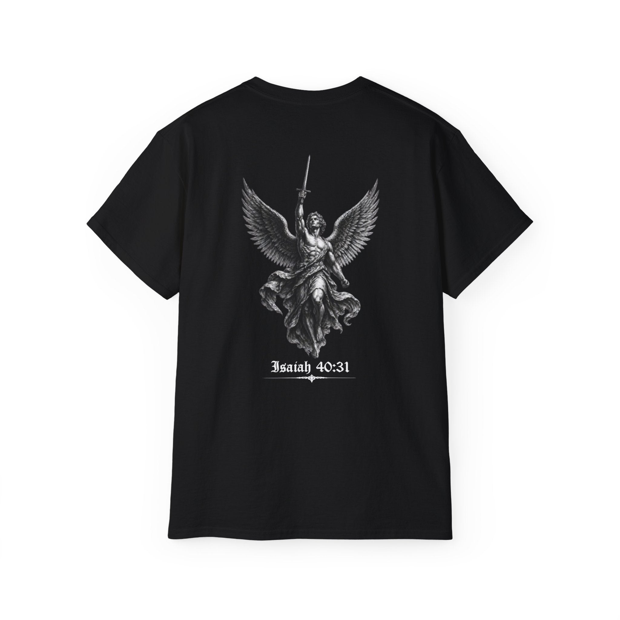 Christian Angel Wing Tee — Isaiah 40:31 Logo T‑Shirt