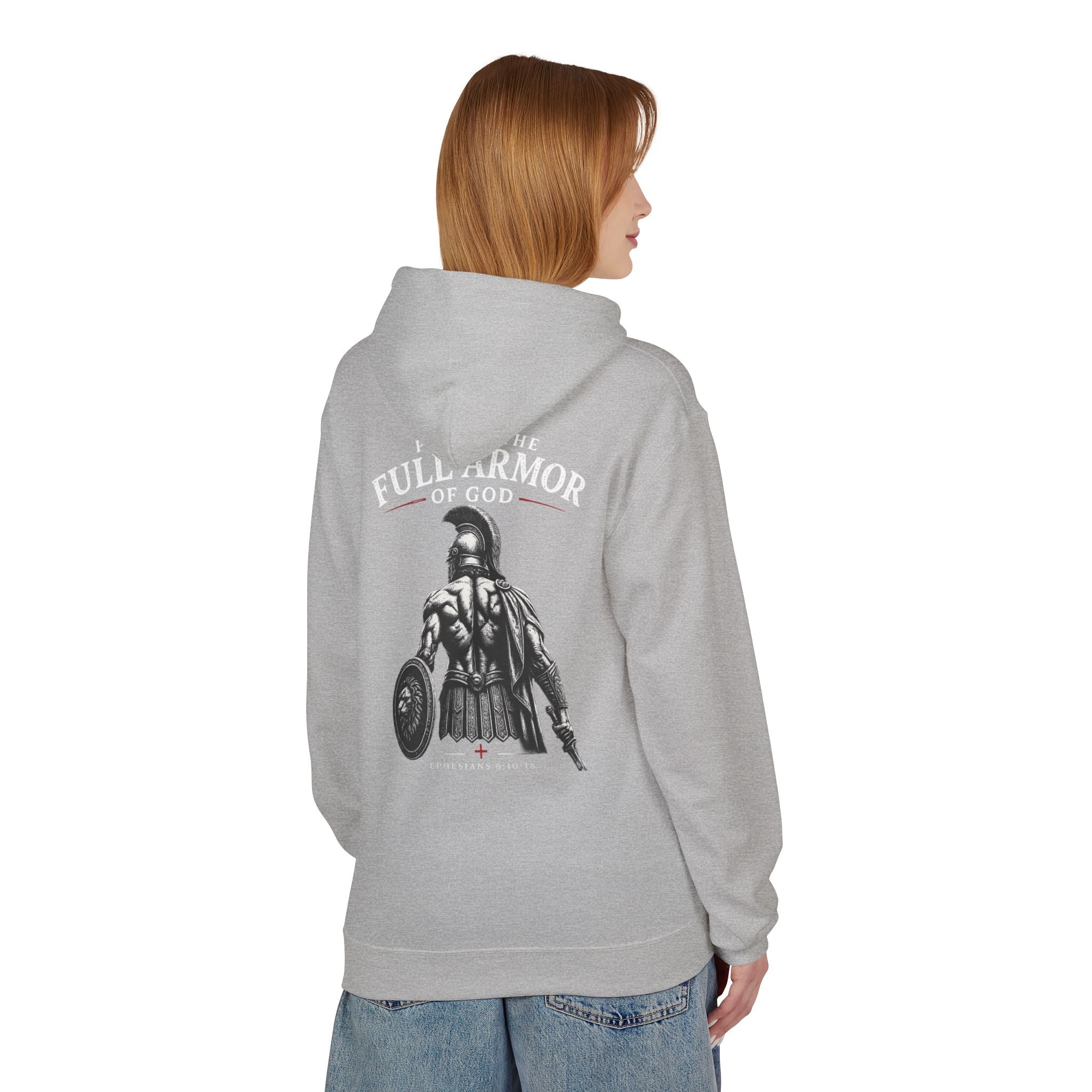 Armor of God Hoodie — Christian Cross Faith Pullover ("Put On The Full Armor of God")