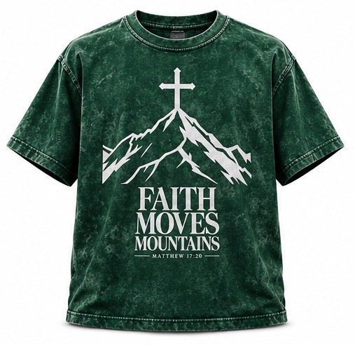 Temple Forged “Faith Moves Mountains” Vintage Wash Tee