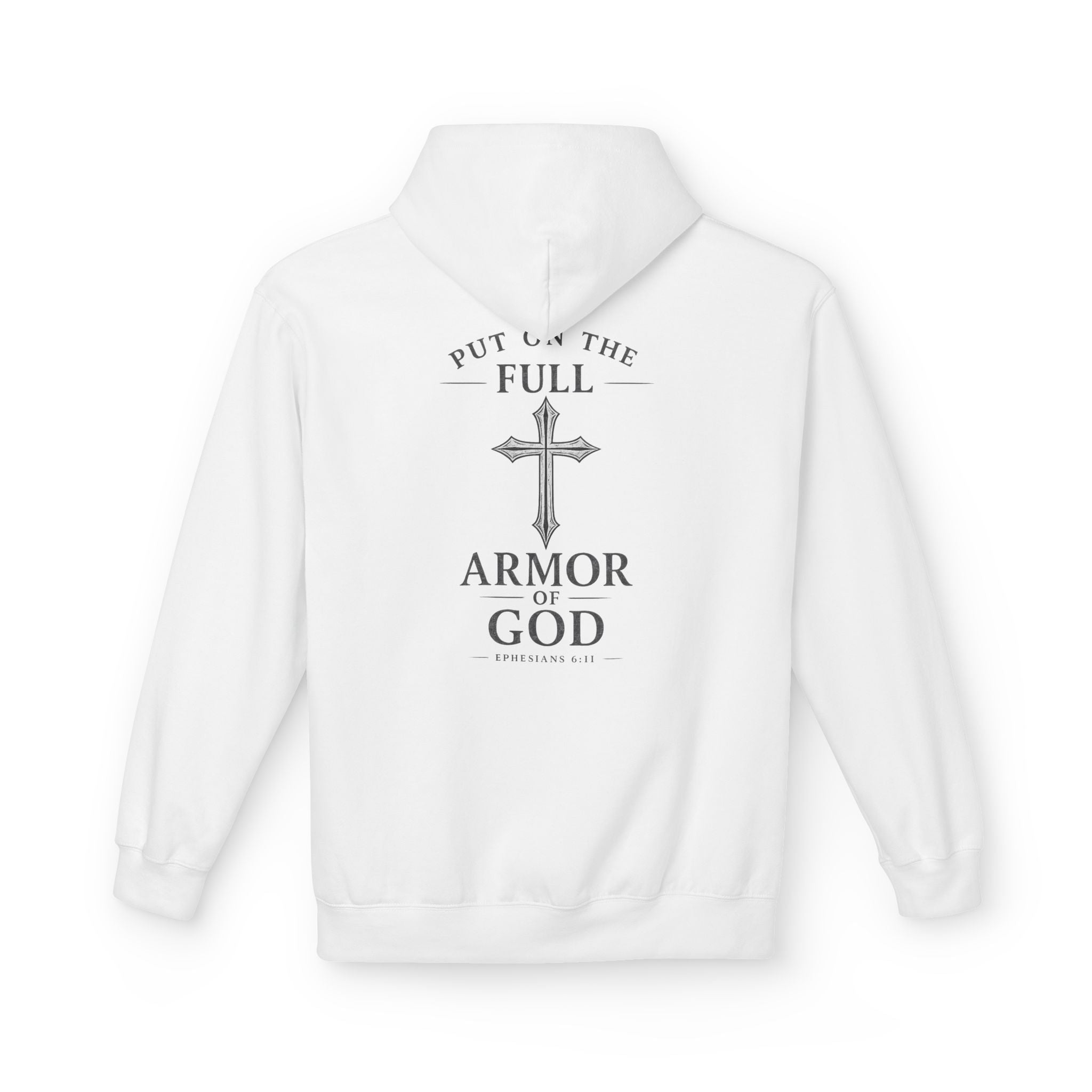 Armor of God Hoodie — Christian Cross Faith Pullover ("Put On The Full Armor of God")
