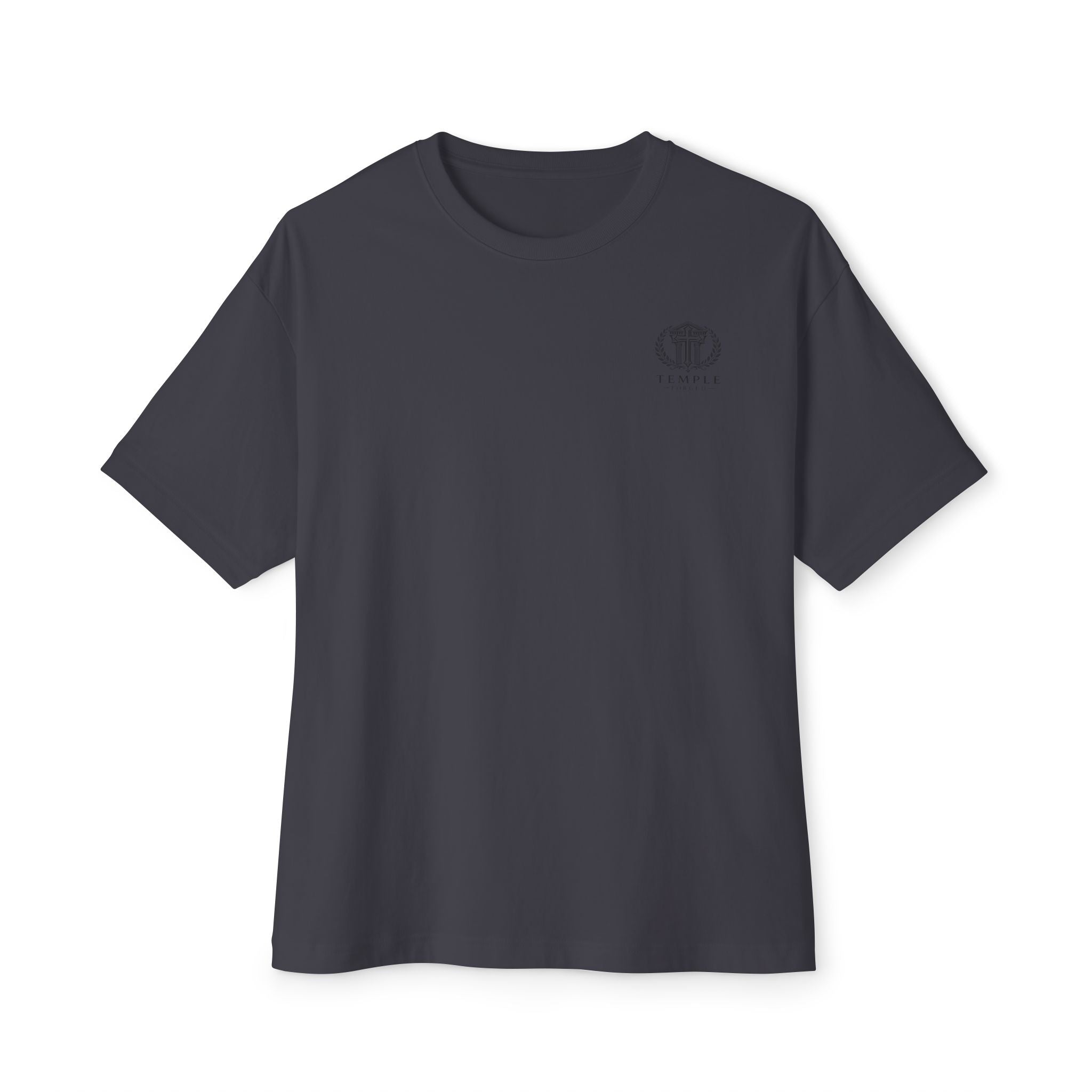 Faith Over Fear Tee — Cross & Lion Logo Oversized Boxy Shirt