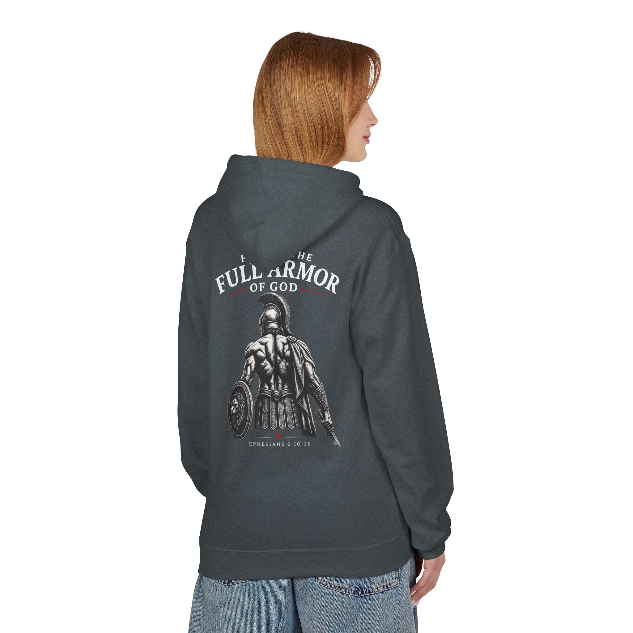Armor of God Hoodie — Christian Cross Faith Pullover ("Put On The Full Armor of God")