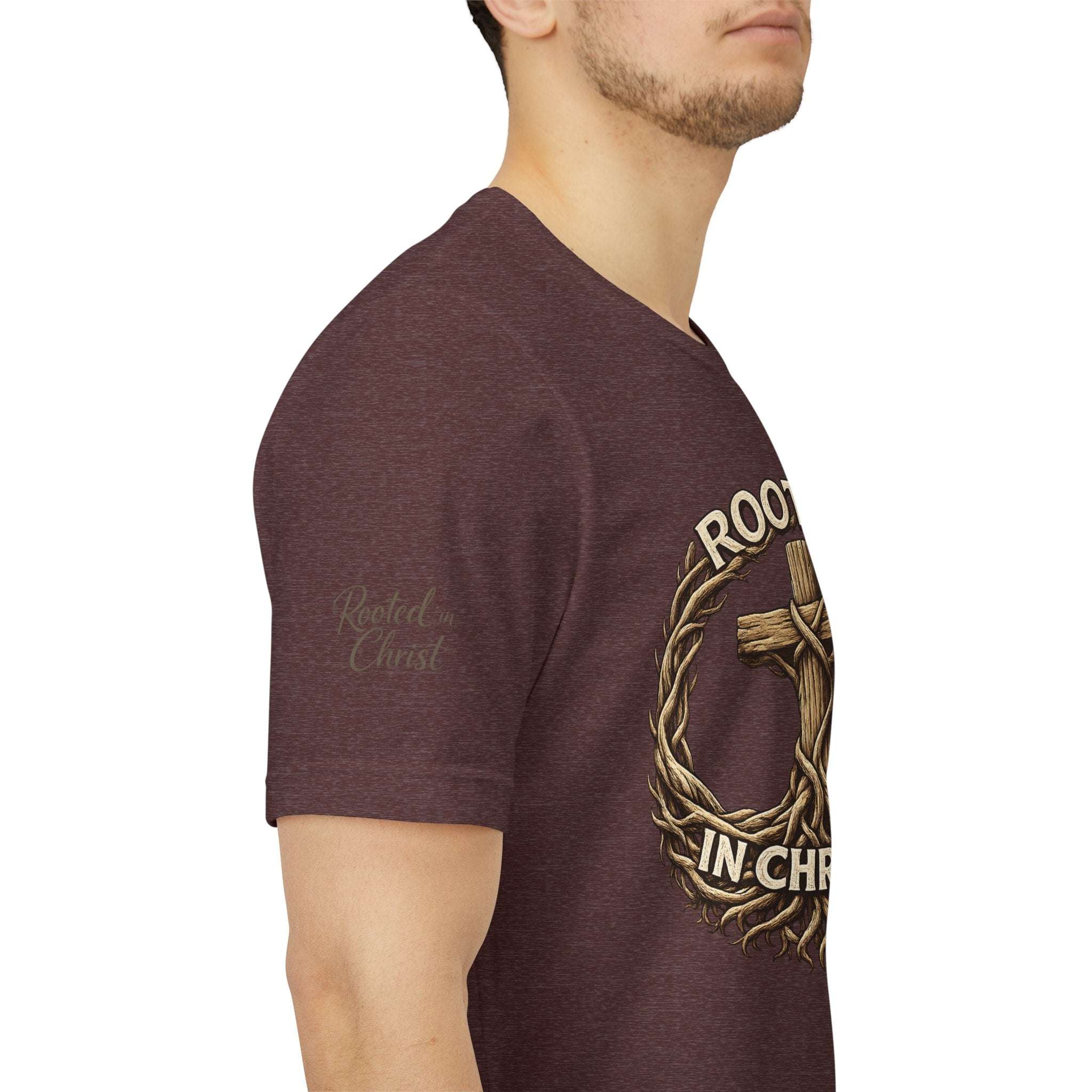 Rooted in Christ Cross Tee — Christian Faith T-Shirt