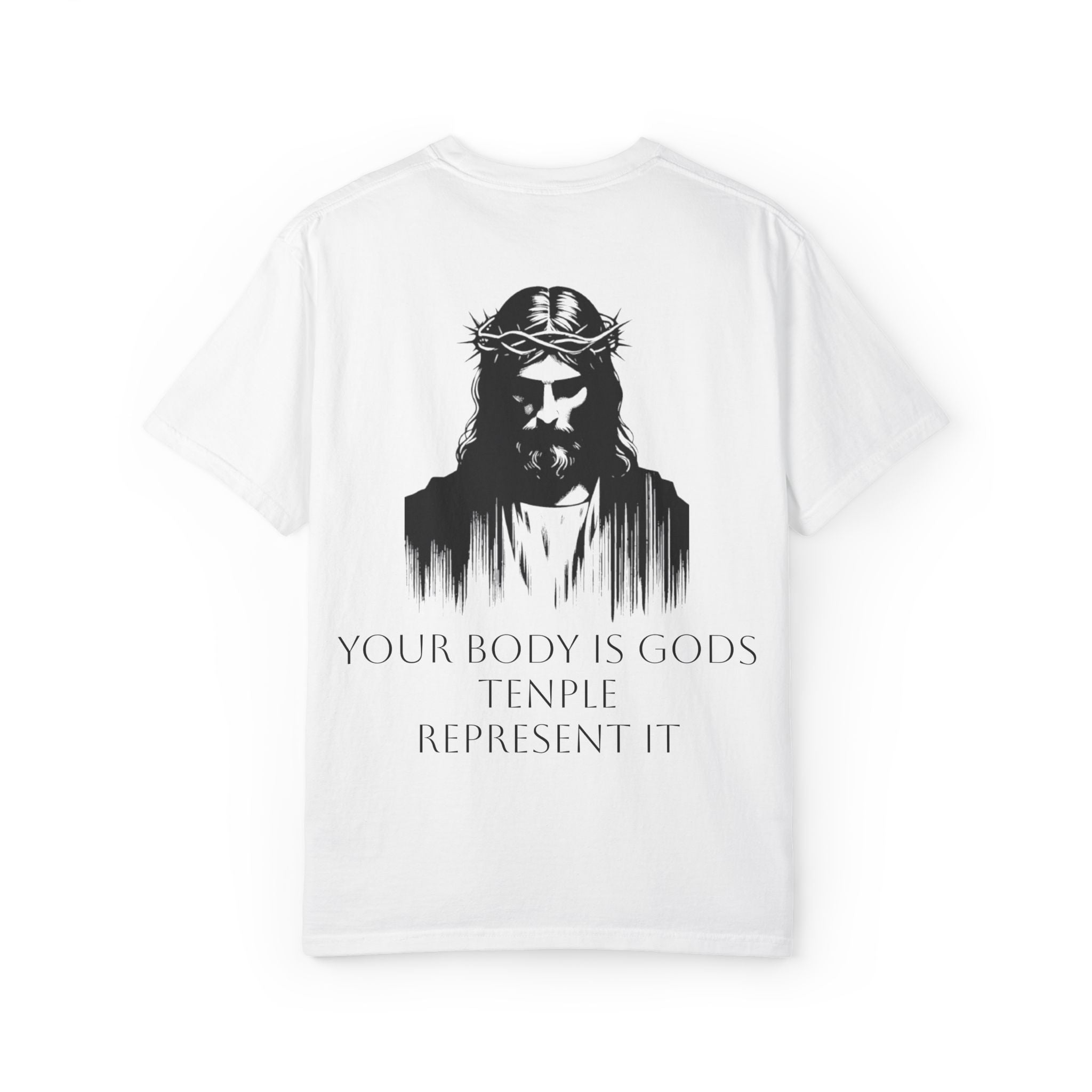 Jesus Portrait Your Body Is God’s Temple T-shirt | Faith Christian Tee