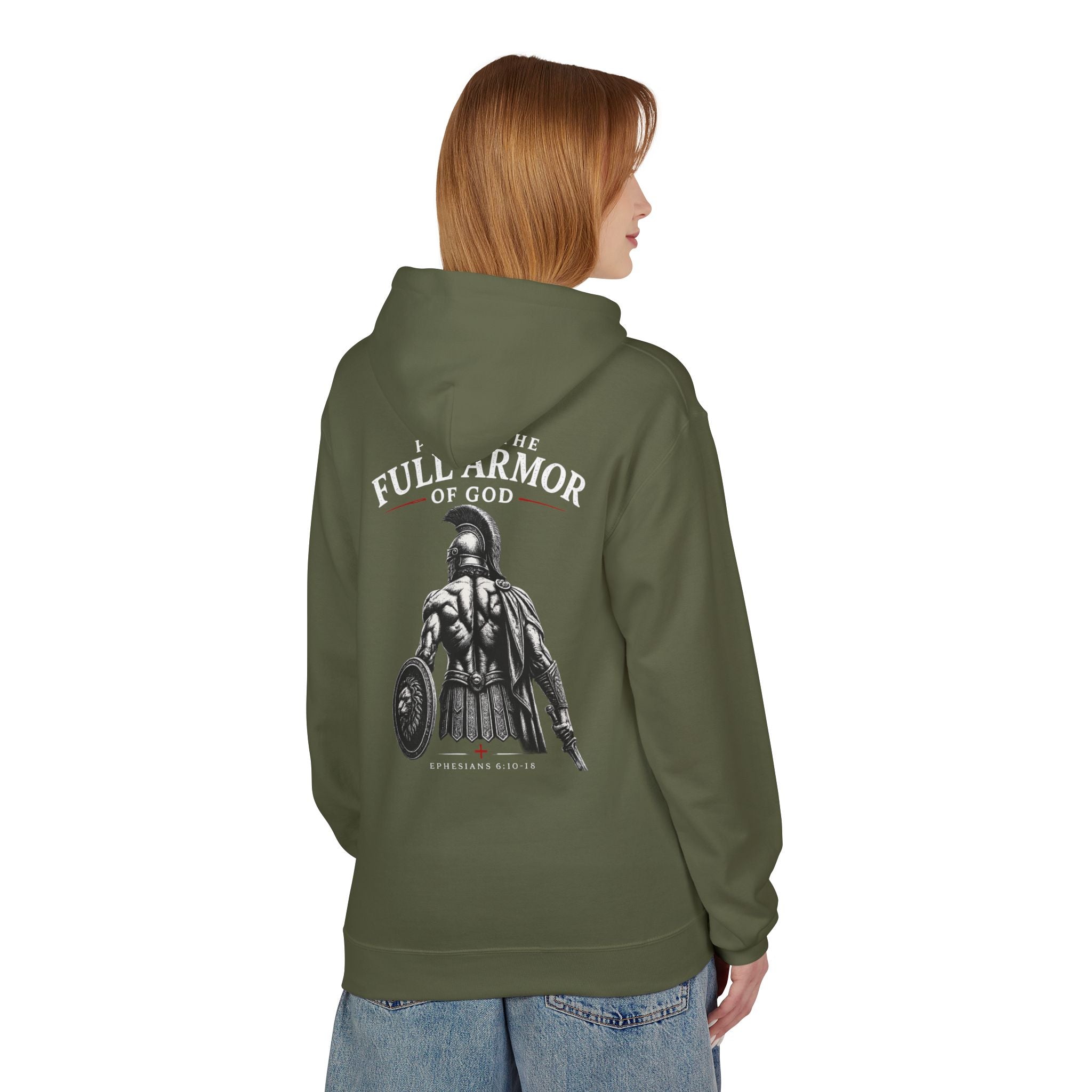 Armor of God Hoodie — Christian Cross Faith Pullover ("Put On The Full Armor of God")