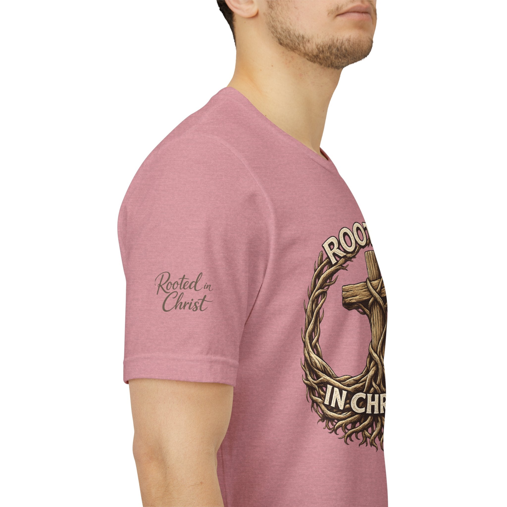 Rooted in Christ Cross Tee — Christian Faith T-Shirt