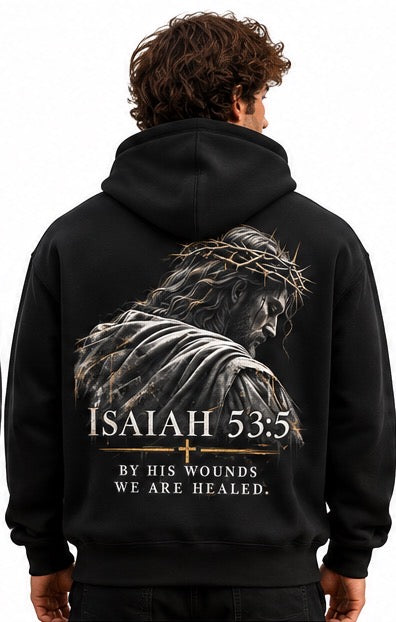 Temple Forged “By His Wounds” Isaiah 53:5 Graphic Hoodie