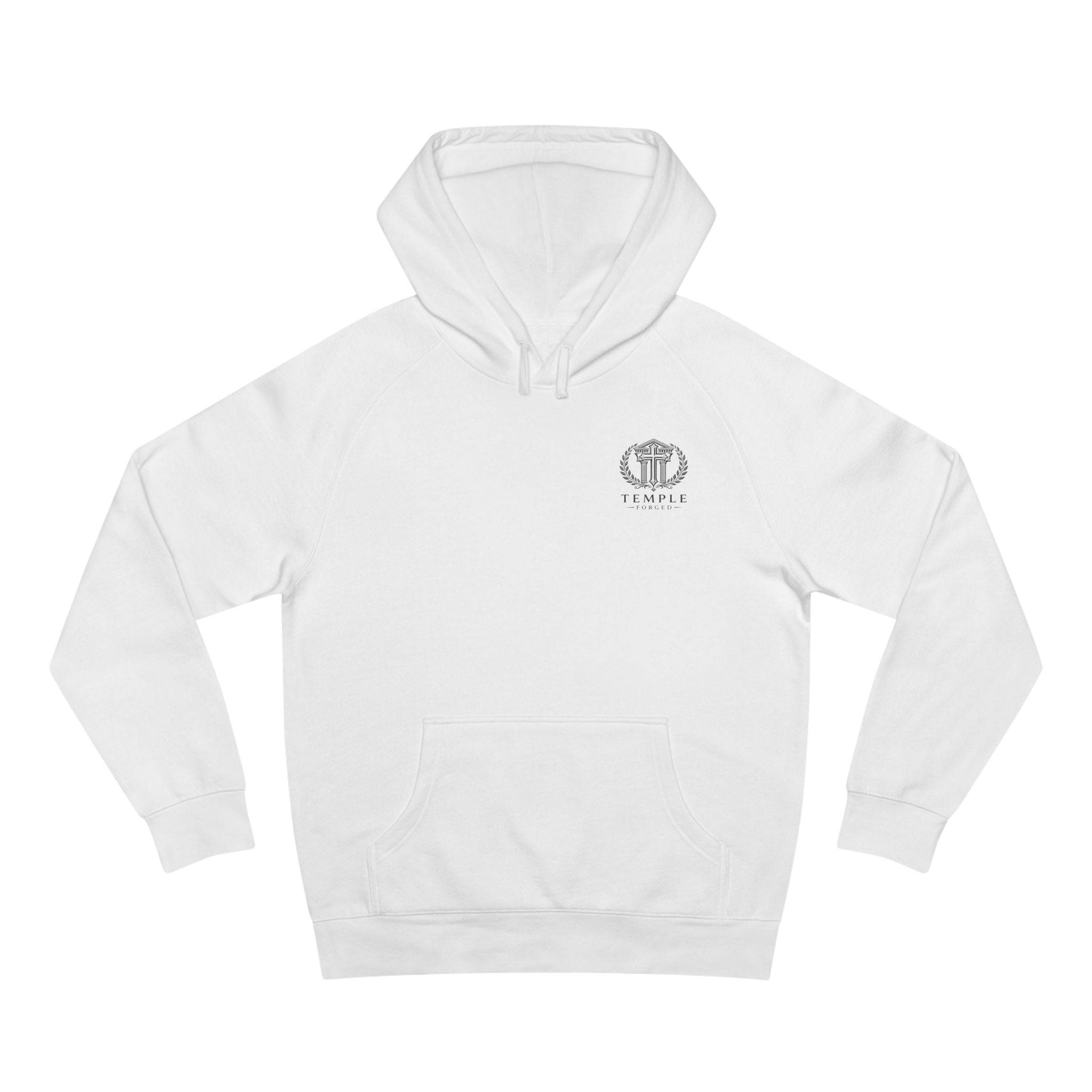 No Weapon Formed Against Me Hoodie — Black Logo Angel Back Graphic