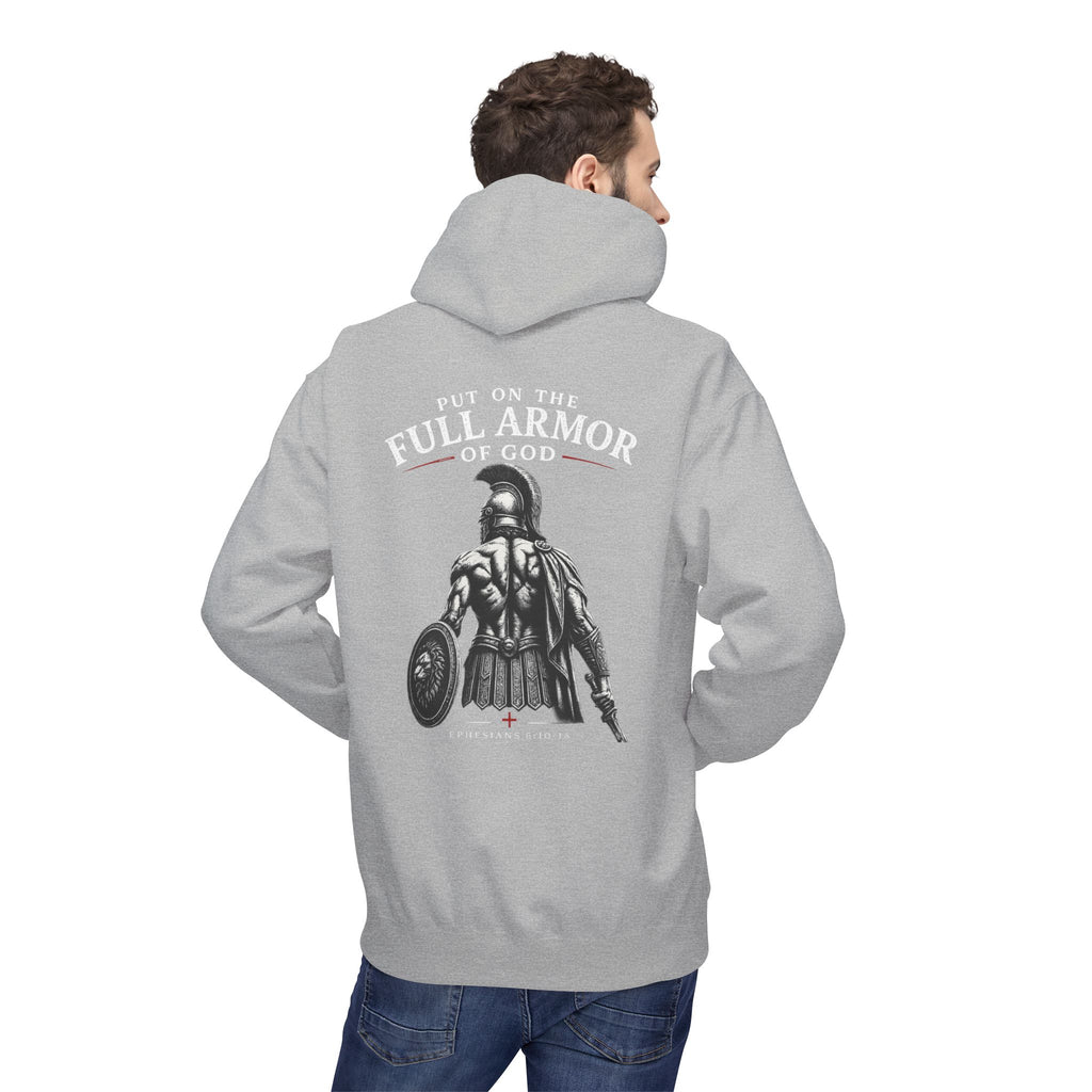 Armor of God Hoodie — Christian Cross Faith Pullover ("Put On The Full Armor of God")