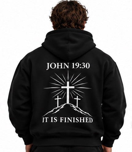 “John 19:30 It Is Finished”Heavyweight Pullover Hoodie