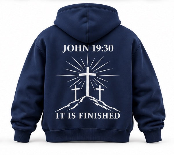 “John 19:30 It Is Finished”Heavyweight Pullover Hoodie