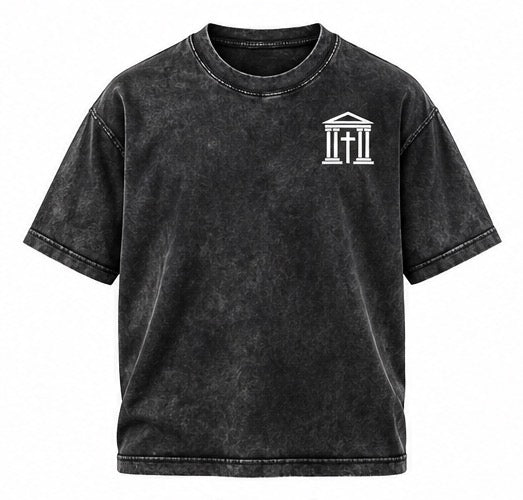 “Christ has risen” Mineral Wash Boxy Cotton T-Shirt