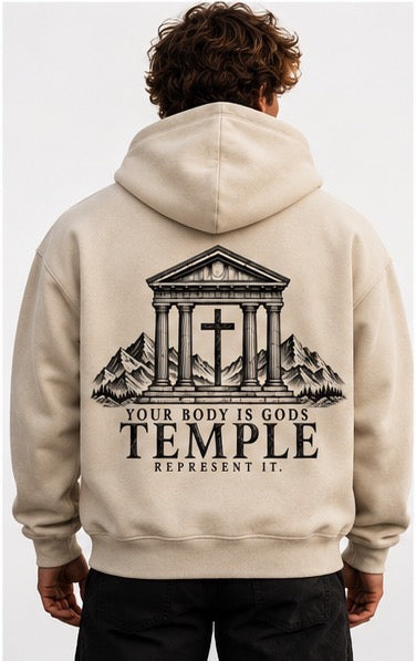 Temple Forged “God’s Temple” Snow Wash Oversized Hoodie