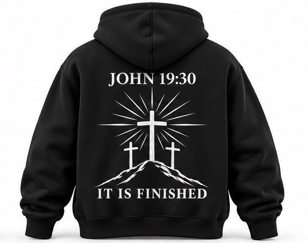 “John 19:30 It Is Finished”Heavyweight Pullover Hoodie