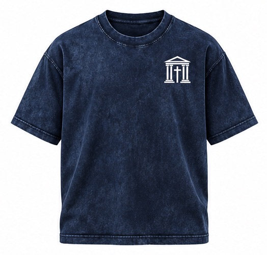 “Christ has risen” Mineral Wash Boxy Cotton T-Shirt