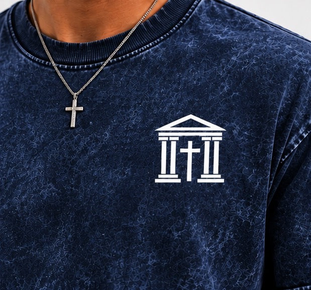 “Christ has risen” Mineral Wash Boxy Cotton T-Shirt