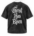 “Christ has risen” Mineral Wash Boxy Cotton T-Shirt